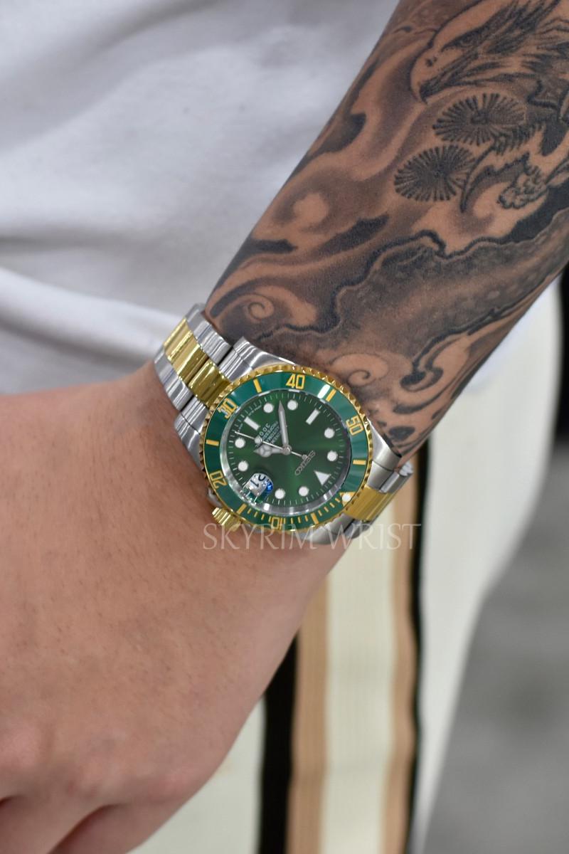 Mod Submariner Two-Tone Gold Green - SKYRIM WRIST 