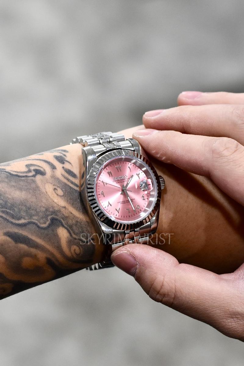Mod Datejust Arabic Pink - SKYRIM WRIST