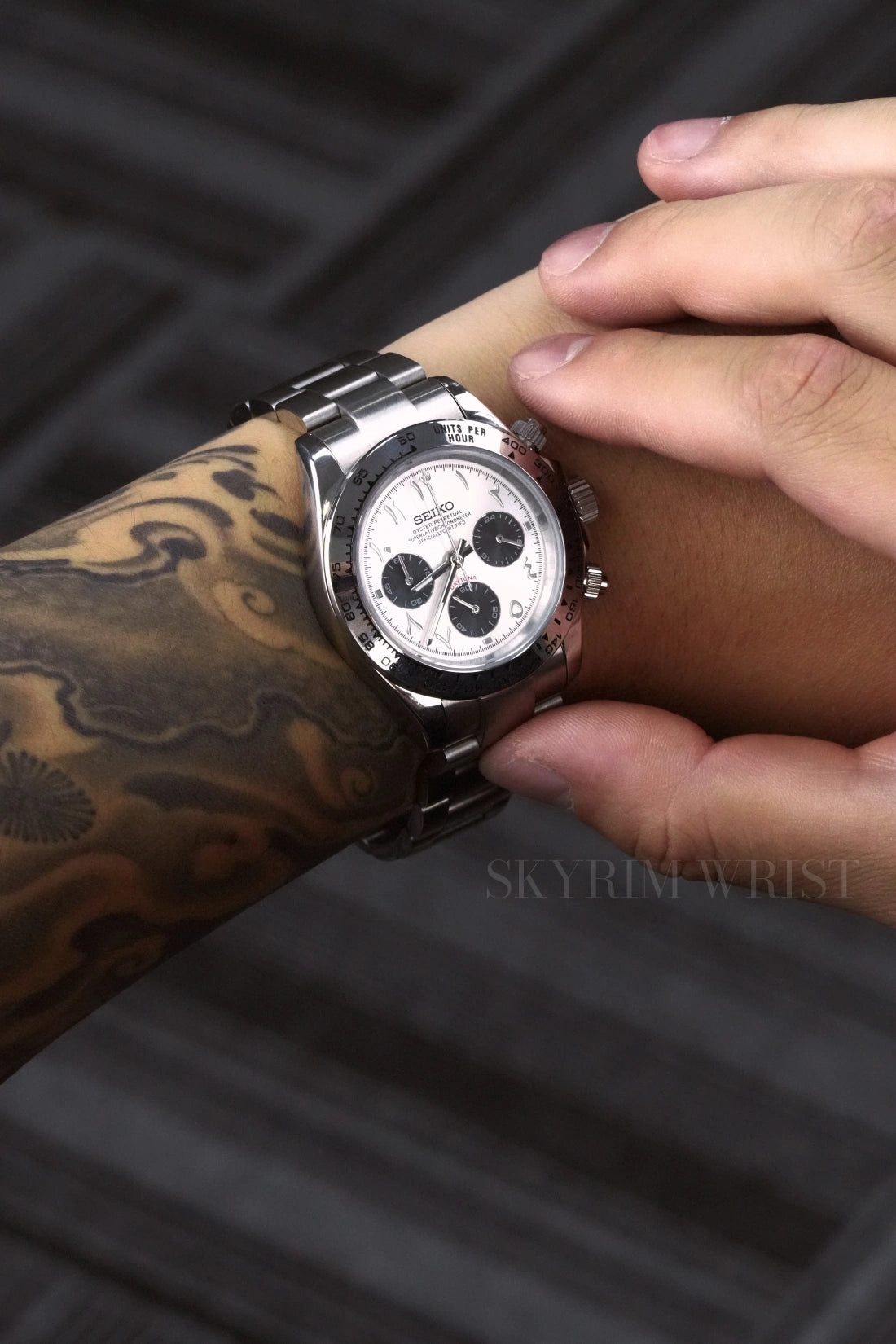 Image of Mod Daytona Arabic White - SKYRIM WRIST 