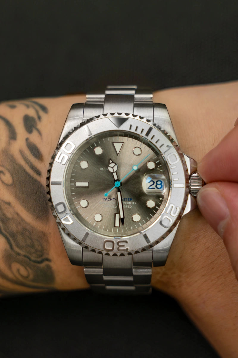 Mod Yacht-Master Silver Gray Watch
