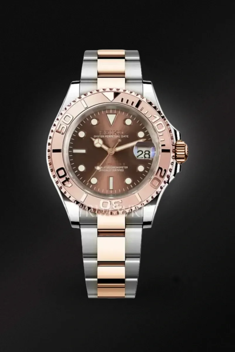 Seiko Mod Yacht-Master Two-Tone Rose Gold - SKYRIM WRIST