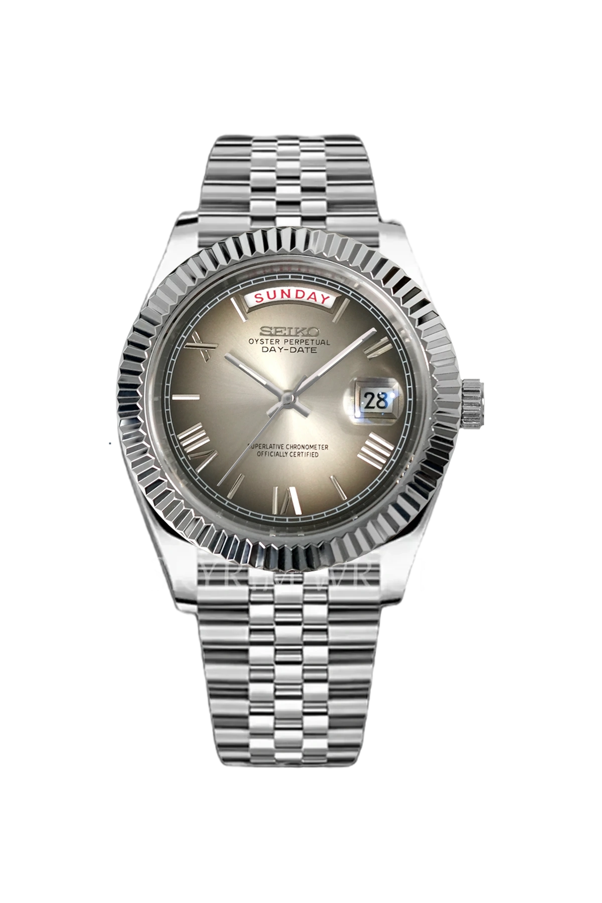 Image of Mod Day-Date Silver Mocha - SKYRIM WRIST 