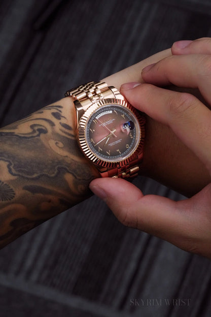 Mod Day-Date Rose Gold Arabic - SKYRIM WRIST 
