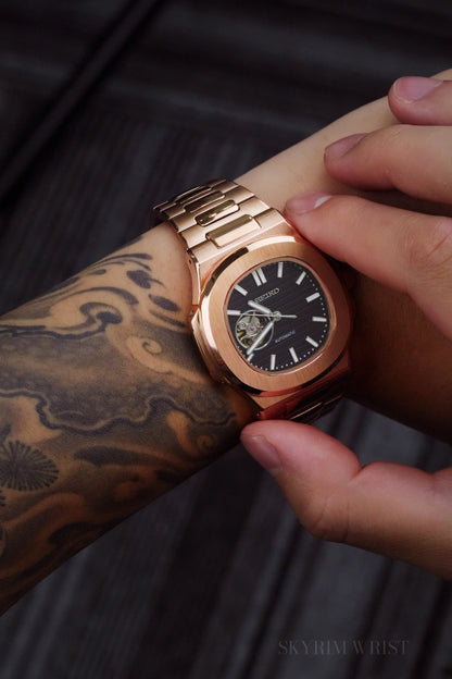 Mod Nautilus Rose Gold Skeleton Black - SKYRIM WRIST 