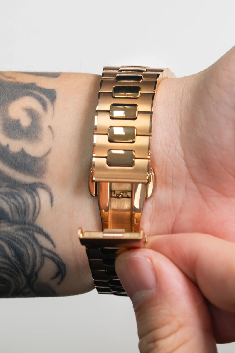 Mod Nautilus Rose Gold Blue Watch