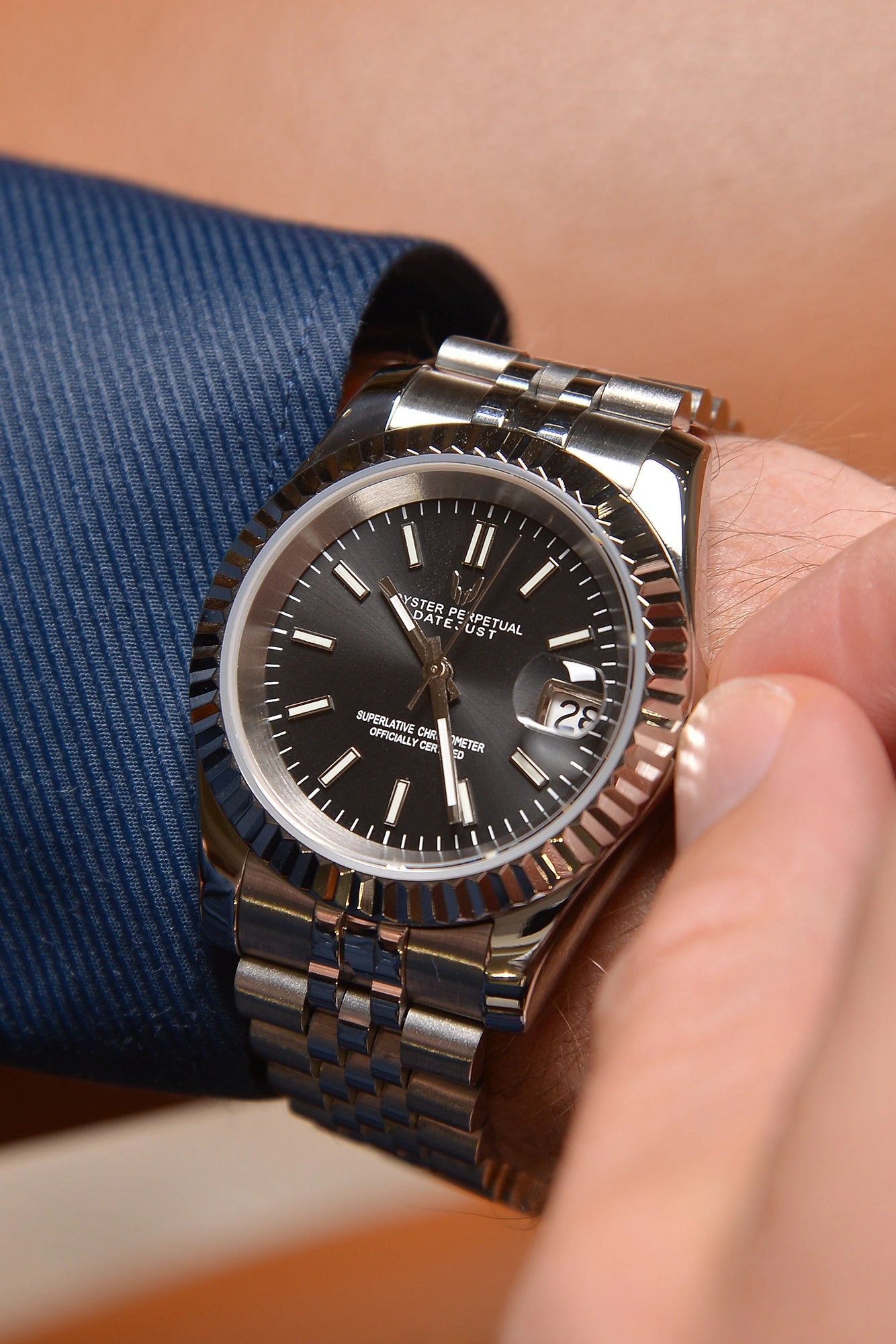 Image of Custom Datejust Black - SKYRIM WRIST 