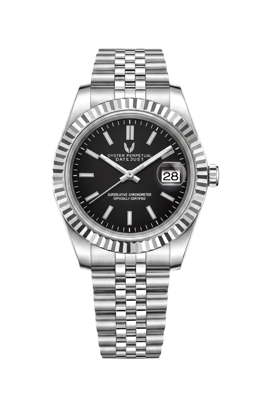 Custom Datejust Black watch