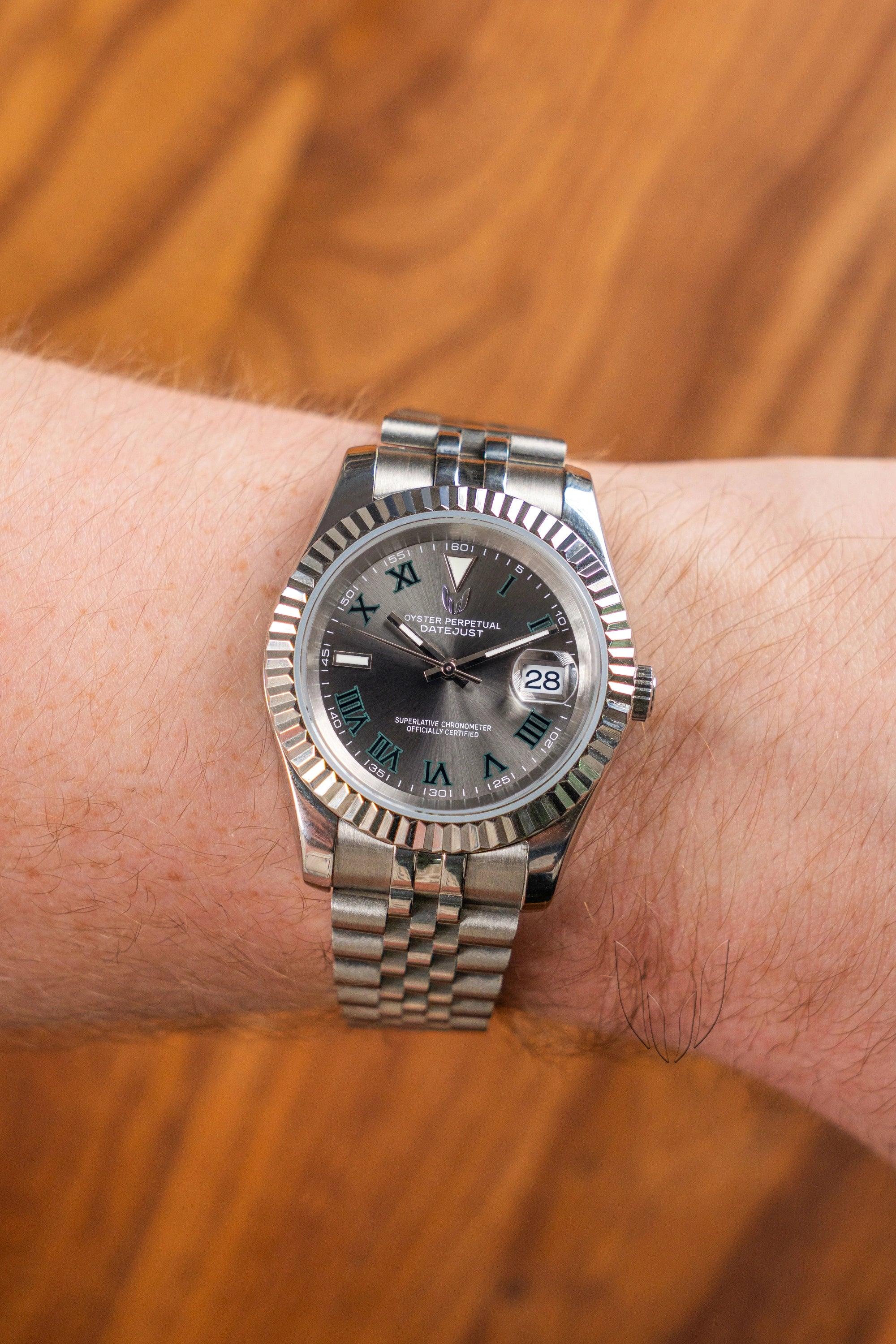Image of Custom Datejust Wimbledon Gray - SKYRIM WRIST