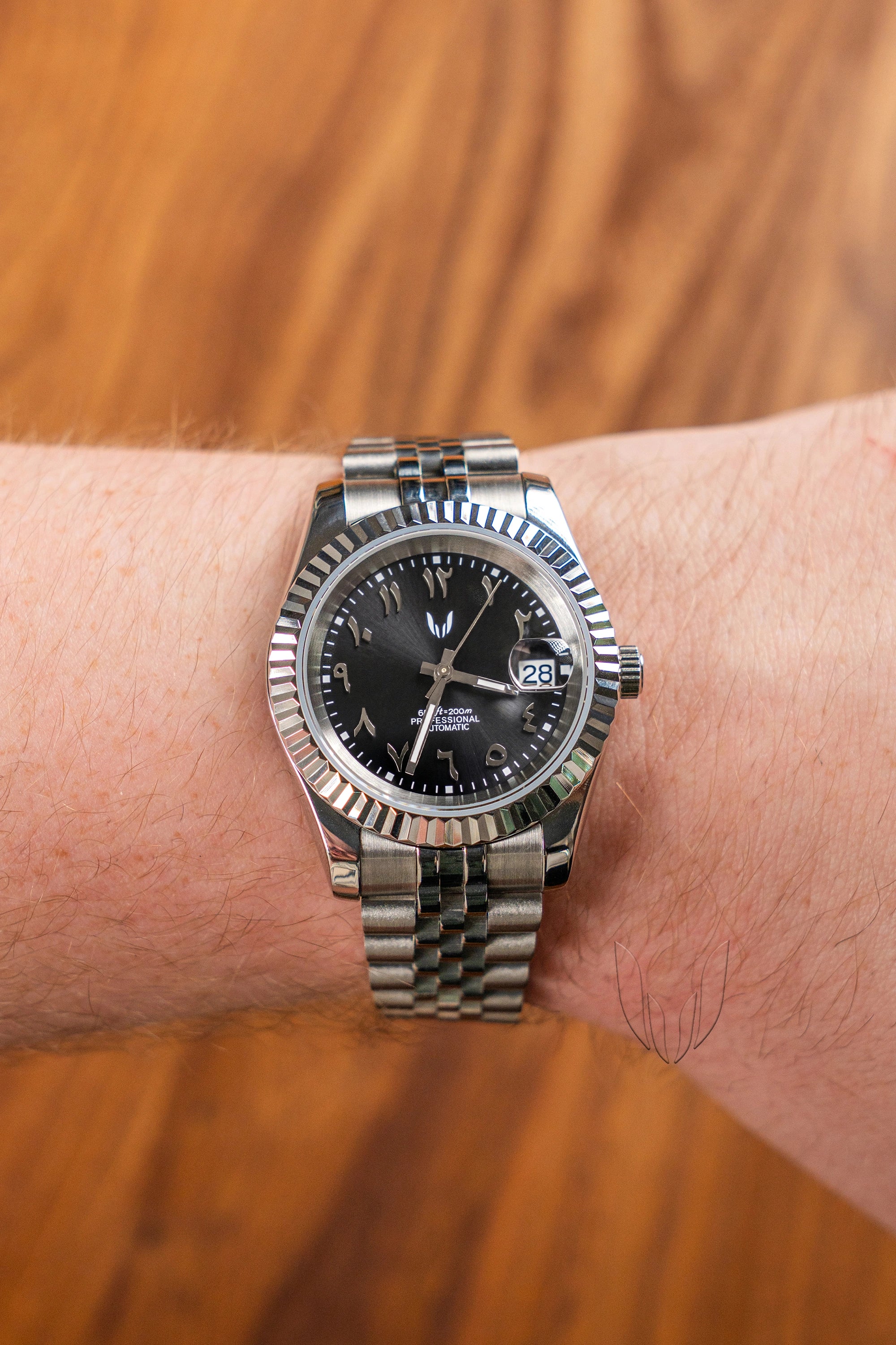 Image of Custom Datejust Arabic Black - SKYRIM WRIST