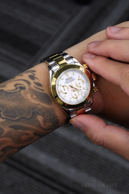 Mod Daytona Two-Tone Gold White - SKYRIM WRIST 