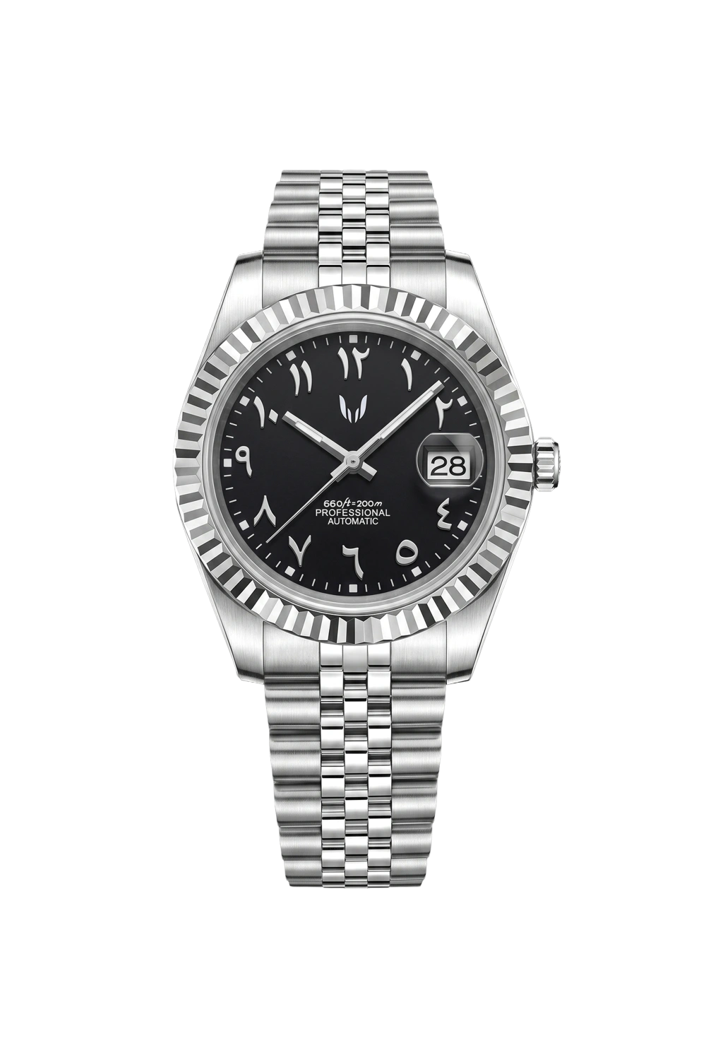 Image of Custom Datejust Arabic Black - SKYRIM WRIST 