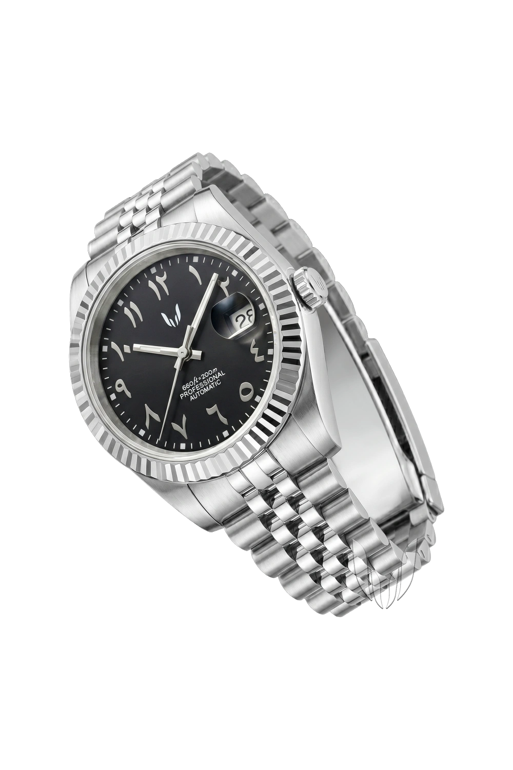 Image of Custom Datejust Arabic Black - SKYRIM WRIST 