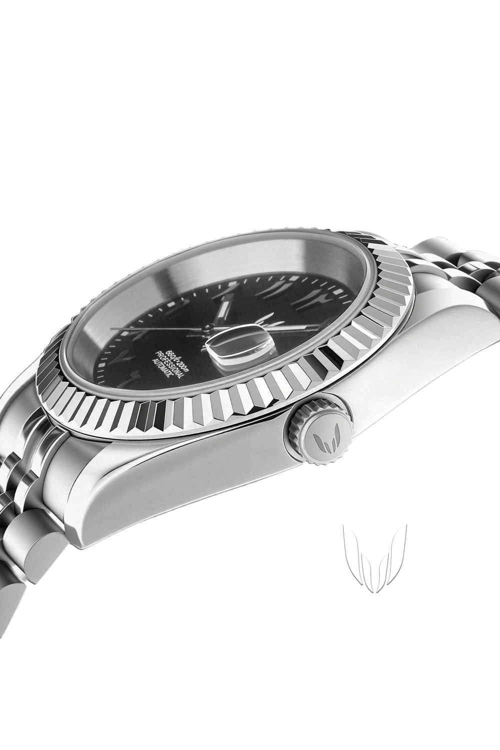Image of Custom Datejust Arabic Black - SKYRIM WRIST 