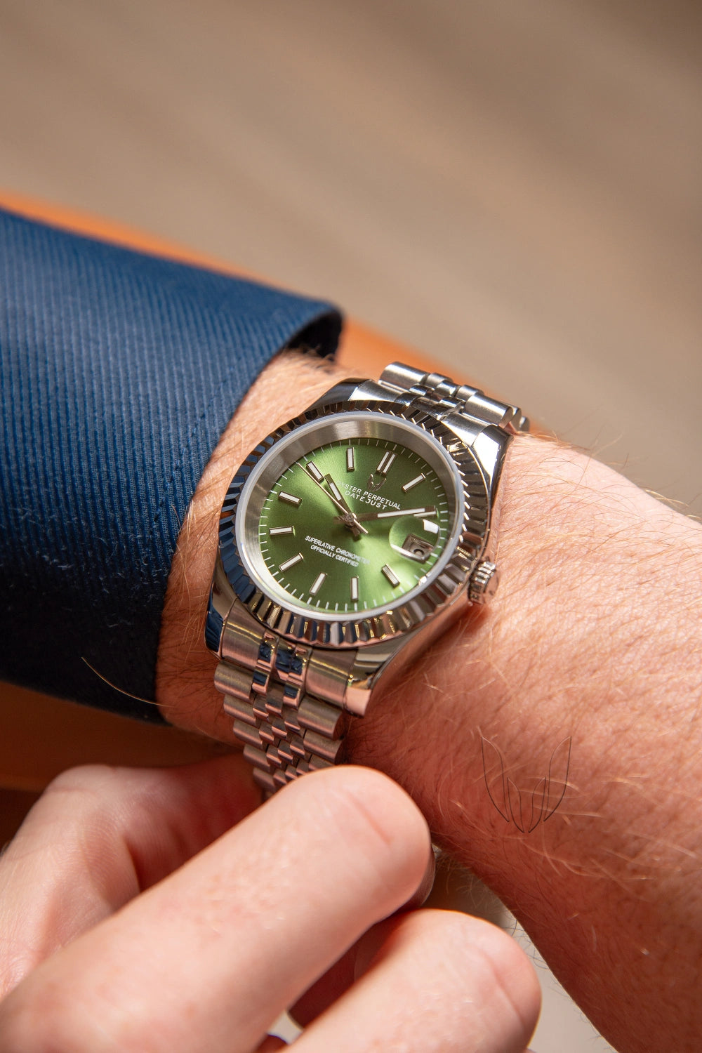 Image of Custom Datejust Green - SKYRIM WRIST 