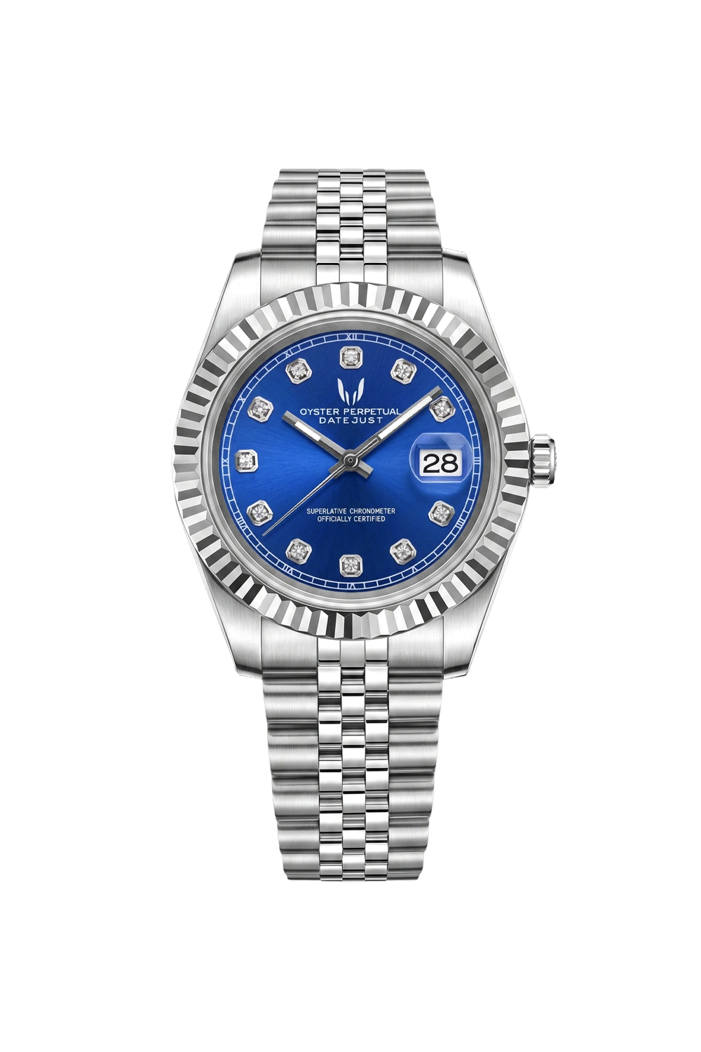 Image of Custom Datejust Blue Diamond - SKYRIM WRIST 