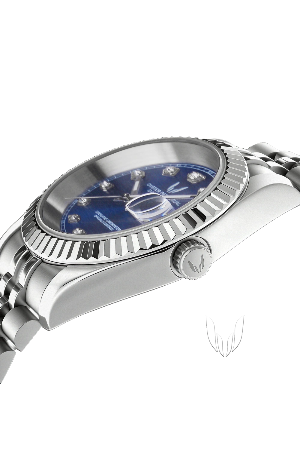 Image of Custom Datejust Blue Diamond - SKYRIM WRIST 
