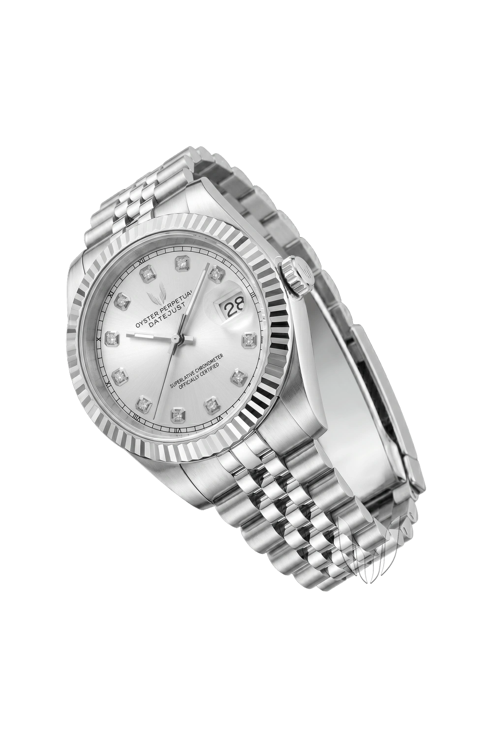 Image of Custom Datejust Silver Diamond - SKYRIM WRIST 