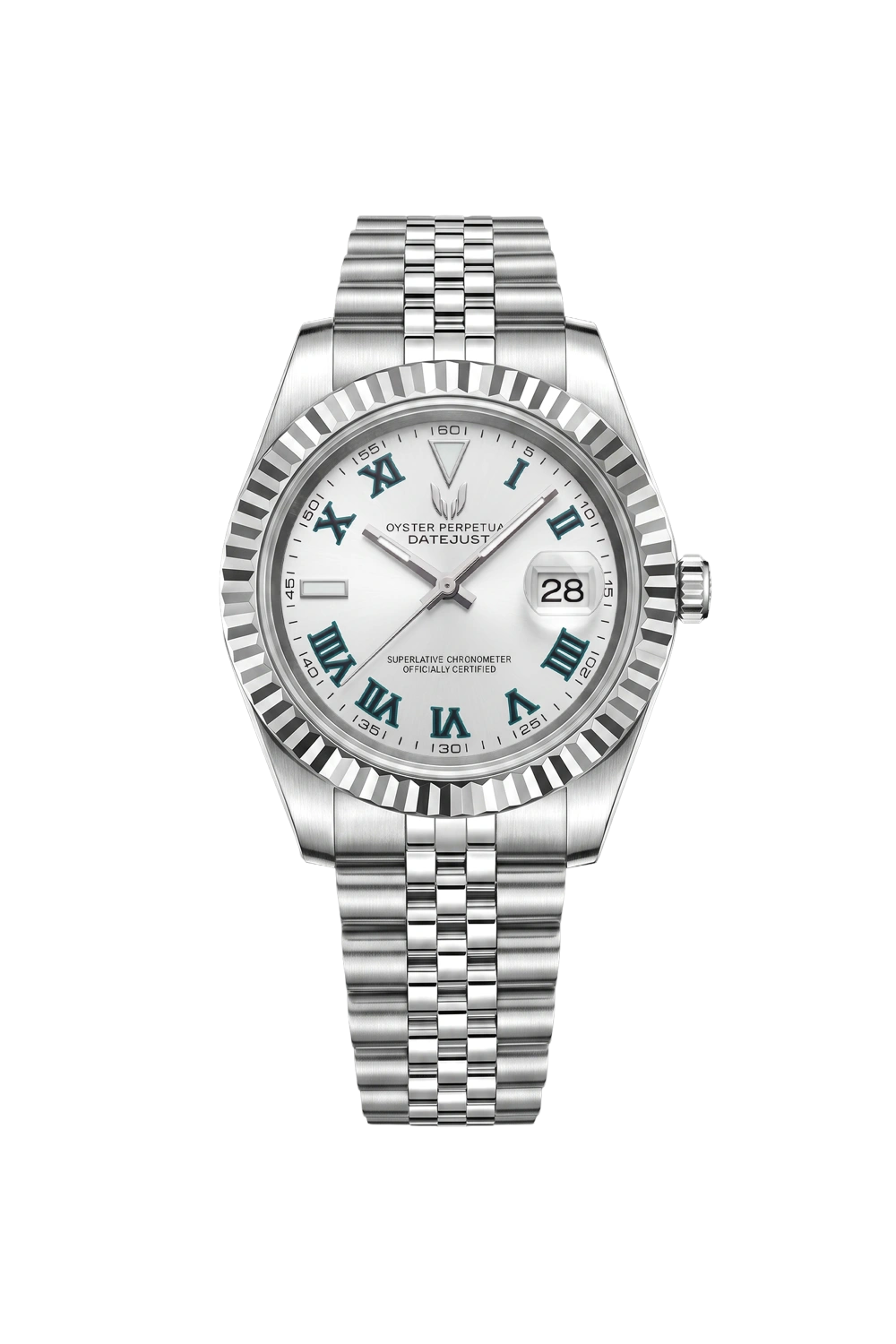 Image of Custom Datejust Wimbledon Silver - SKYRIM WRIST 