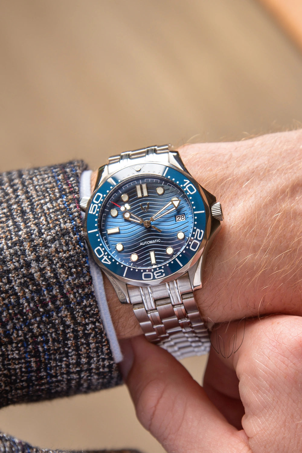 Image of Custom Seamaster Silver Blue - SKYRIM WRIST 