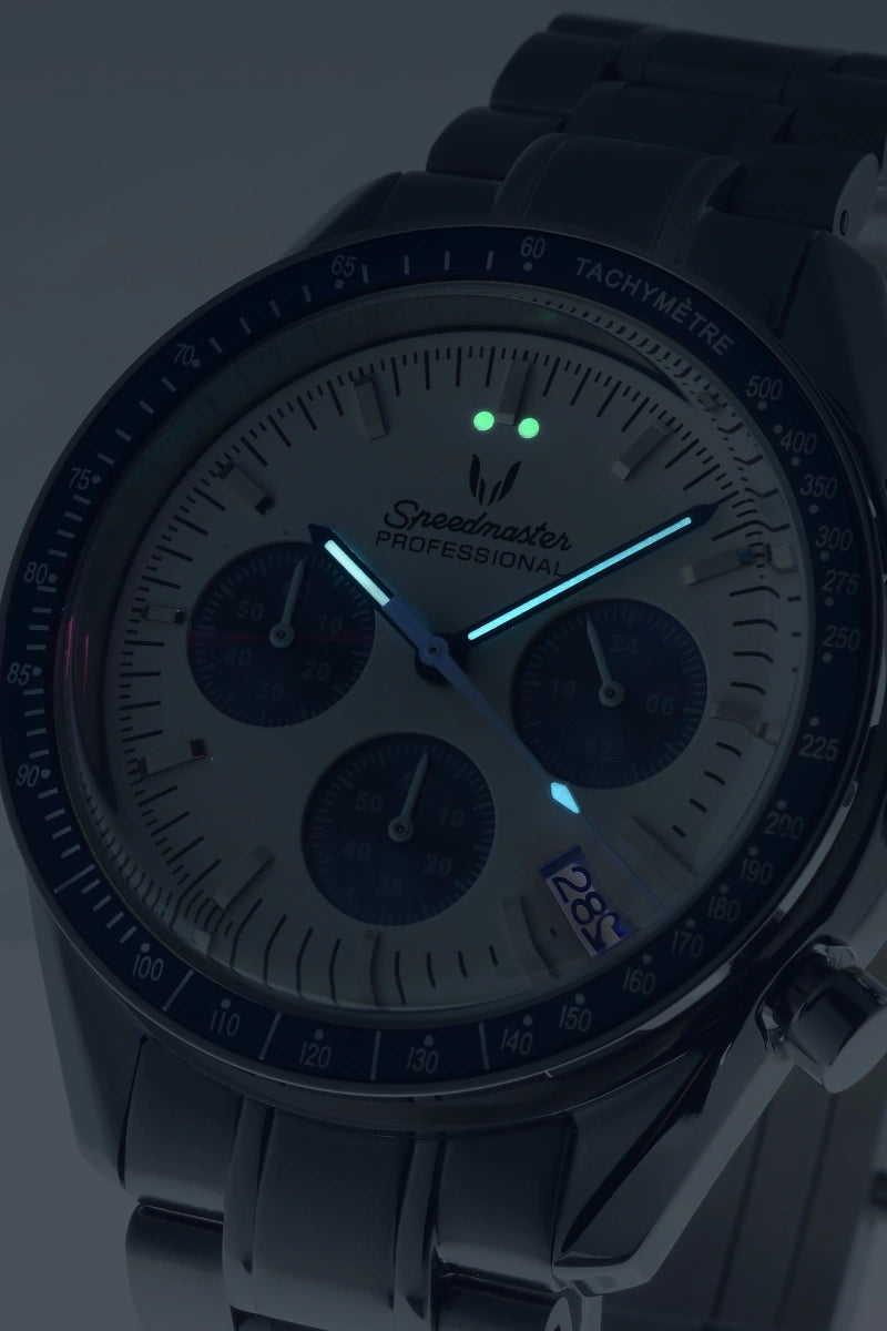 Image of Custom Speedmaster Blue Panda