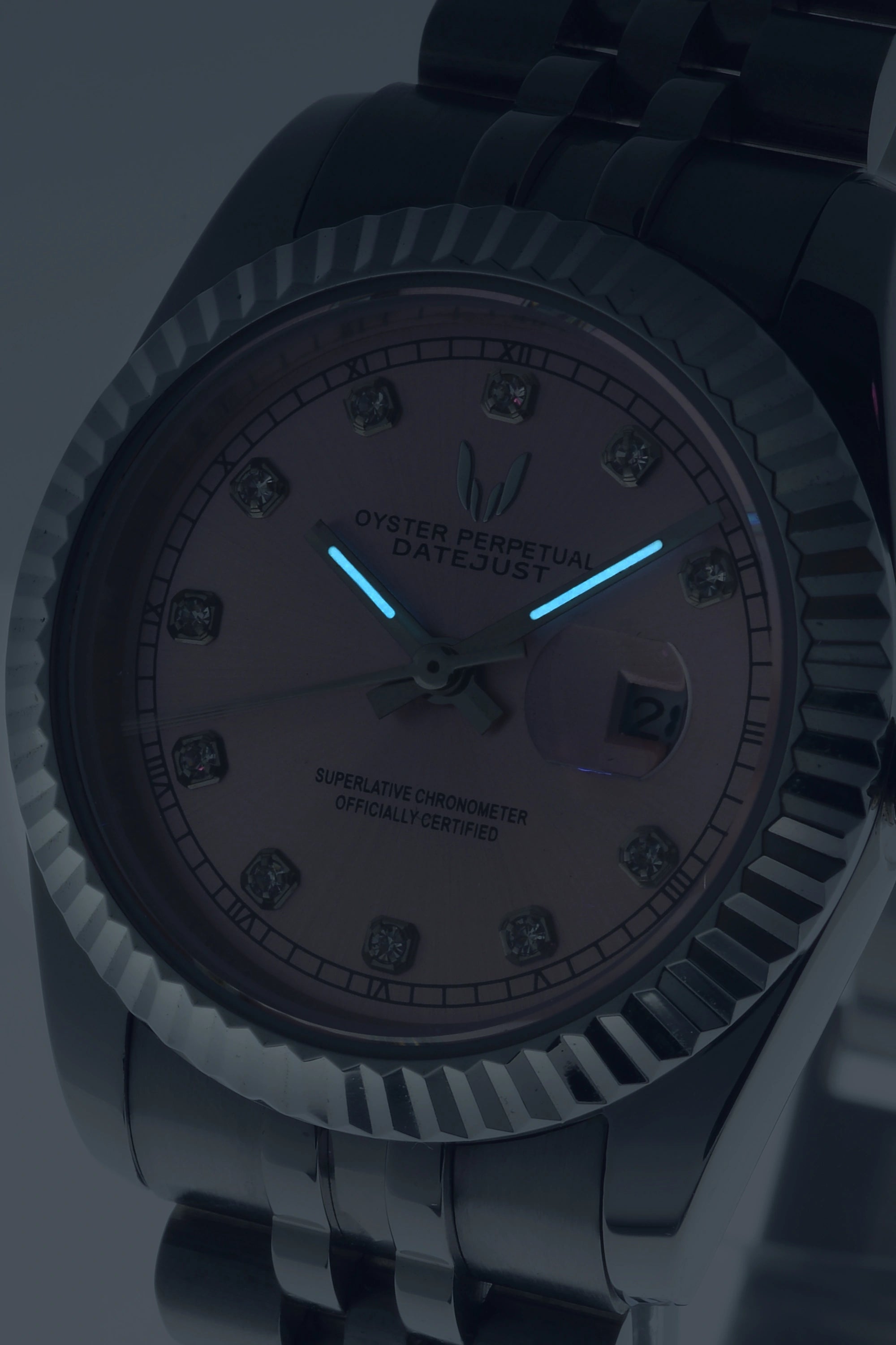 Image of Custom Datejust Roman Pink Diamond - 31mm - SKYRIM WRIST