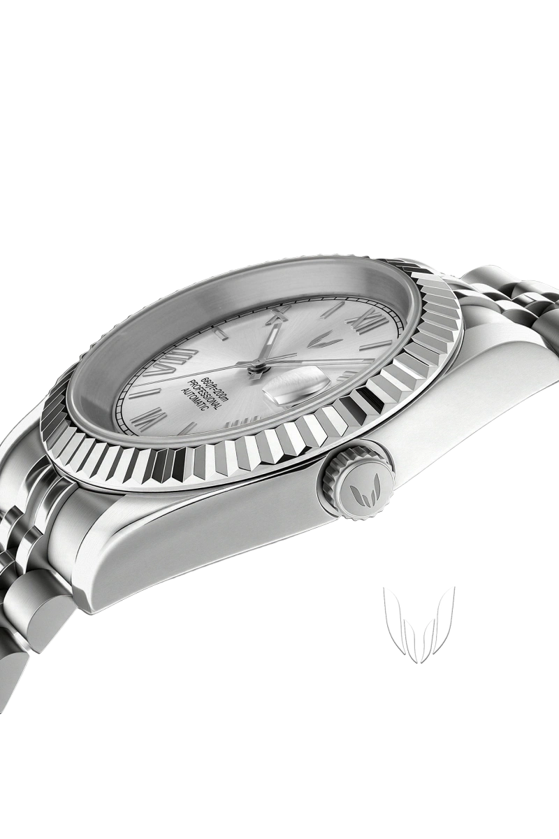 Image of Custom Datejust Roman Silver - SKYRIM WRIST 