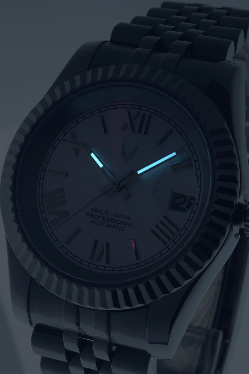 Image of Custom Datejust Roman Silver - SKYRIM WRIST 