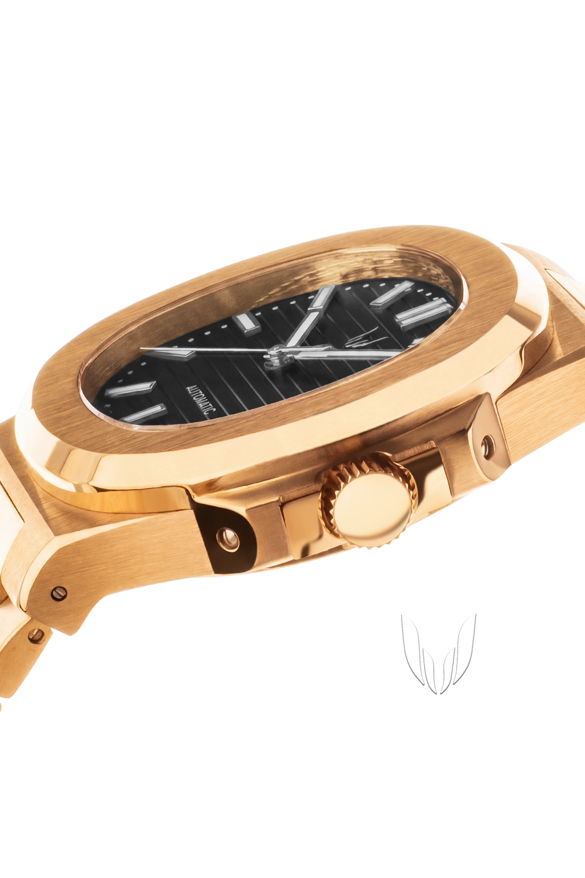 Image of Custom Nautilus Rose Gold Black - SKYRIM WRIST 