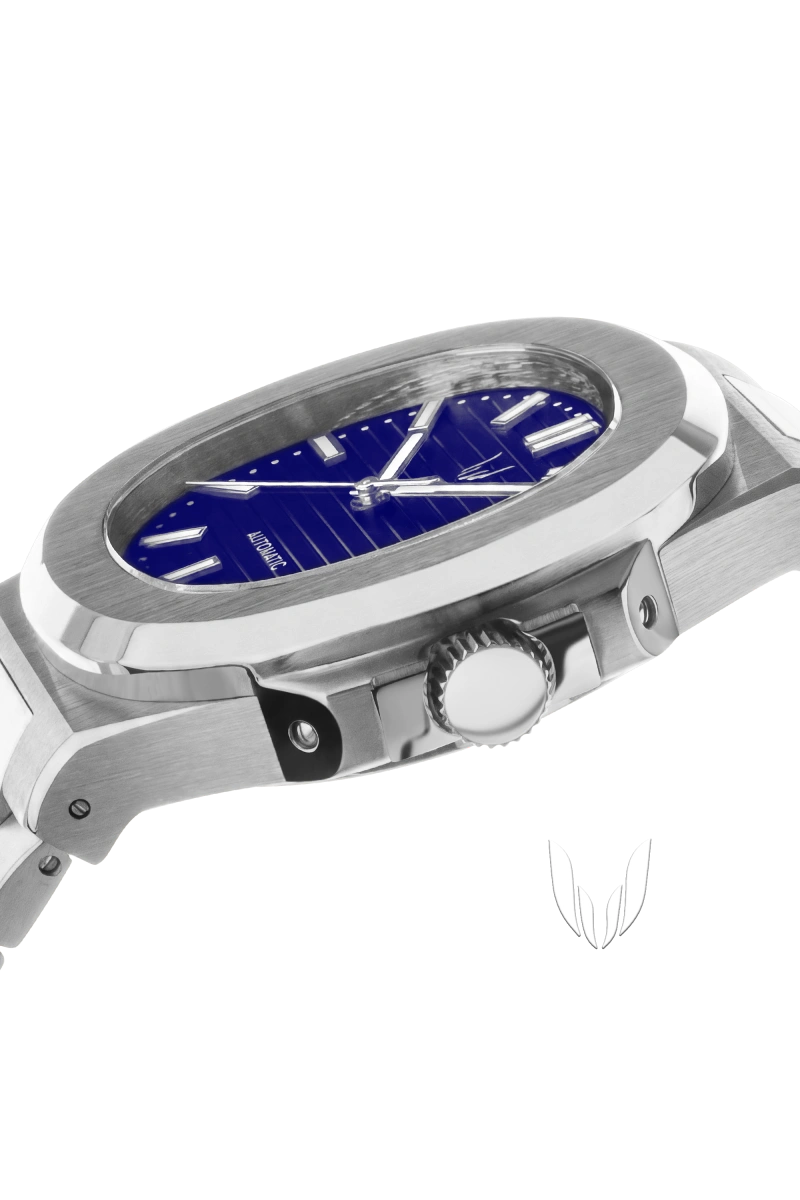 Image of Custom Nautilus Silver Blue - SKYRIM WRIST 