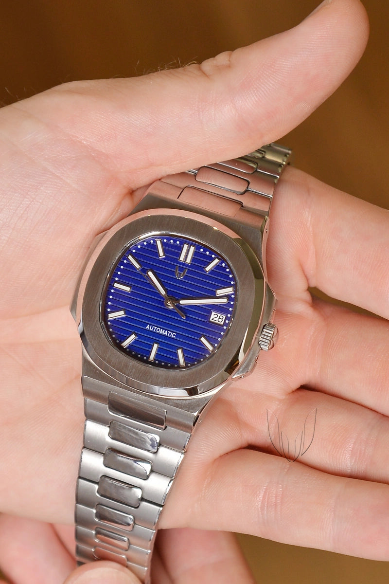 Image of Custom Nautilus Silver Blue - SKYRIM WRIST 