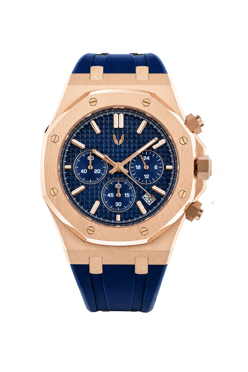 Image of Custom Royal Oak Blue Gold Chrono - SKYRIM WRIST 