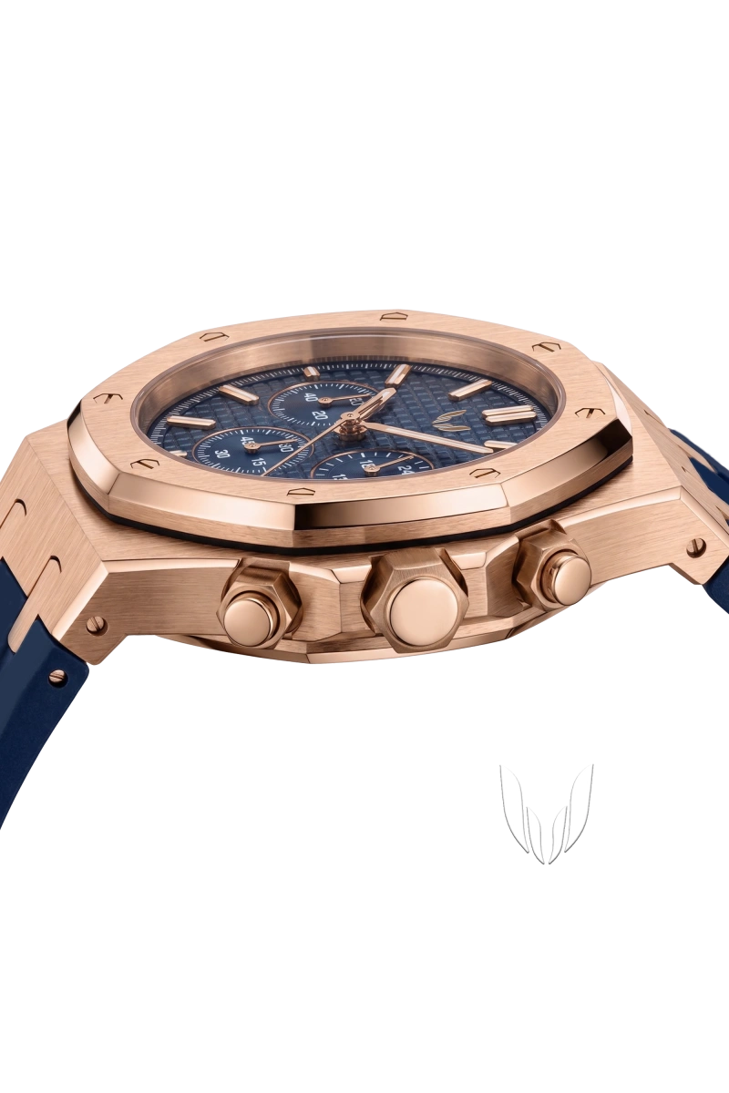 Image of Custom Royal Oak Blue Gold Chrono - SKYRIM WRIST 