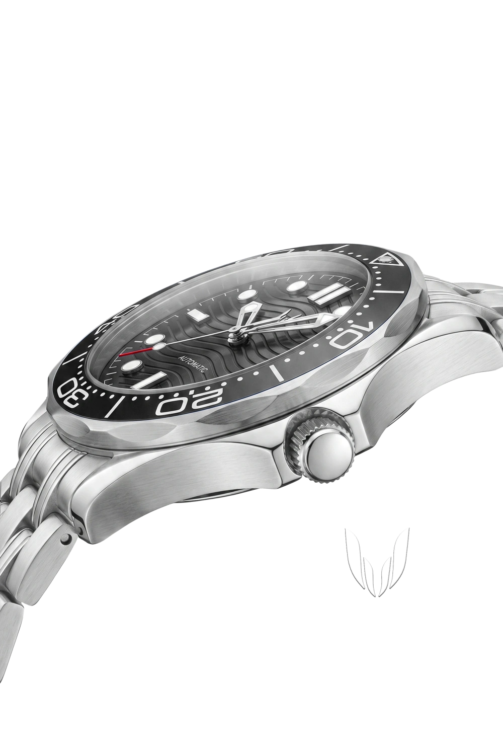 Image of Custom Seamaster Silver Black - SKYRIM WRIST