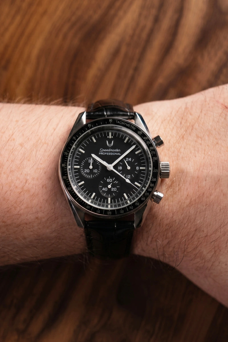 Image of Custom Speedmaster Vintage Racer Black - SKYRIM WRIST 