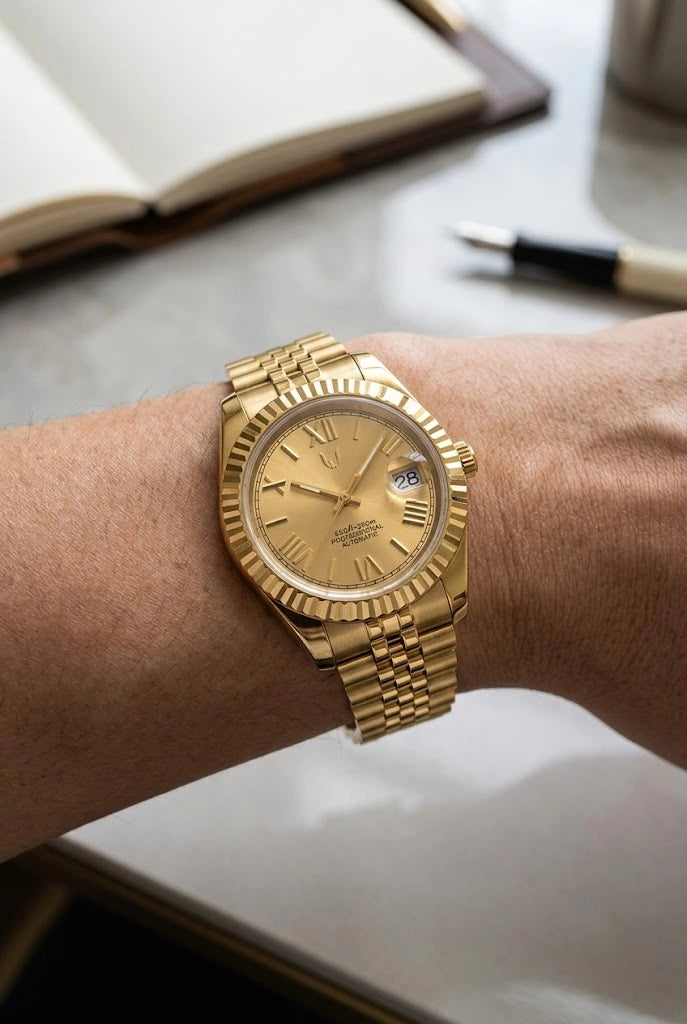 Image of Custom Datejust Gold Roman - SKYRIM WRIST 
