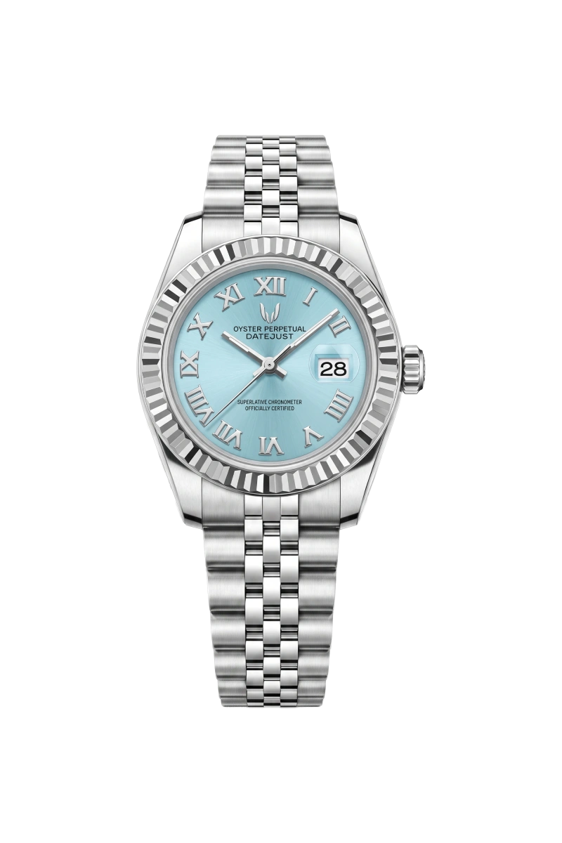 Image of Custom Datejust Roman Sky Blue - 31mm - SKYRIM WRIST 