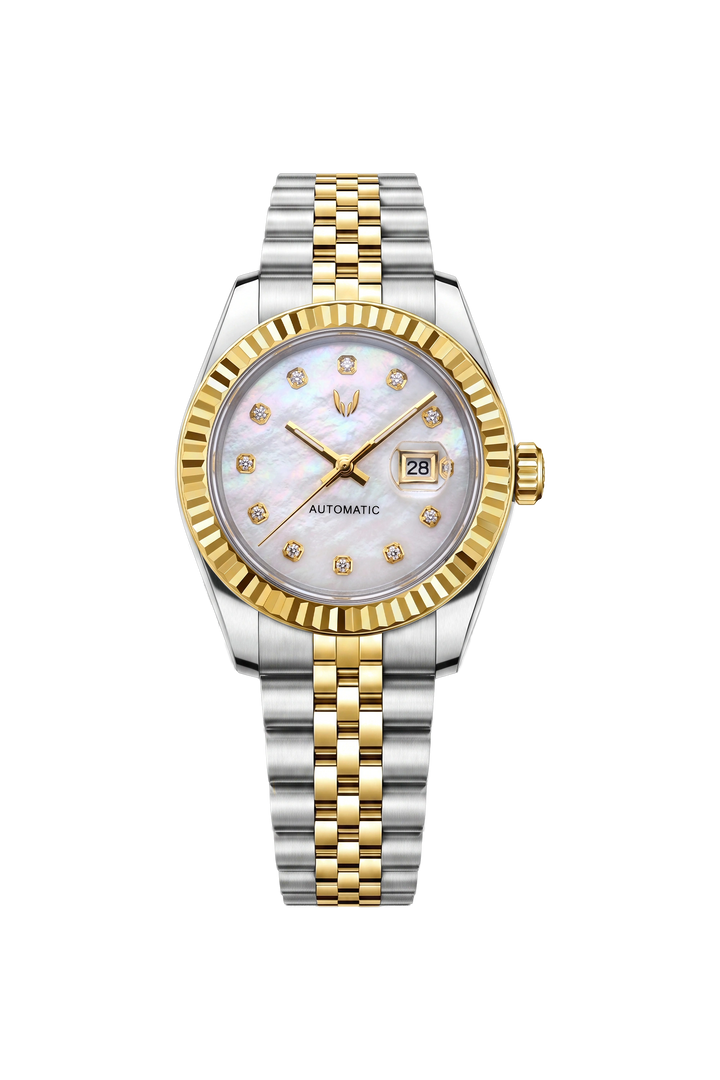 Custom Datejust Two Tone Pearl 31mm watch from Skyrim Wrist