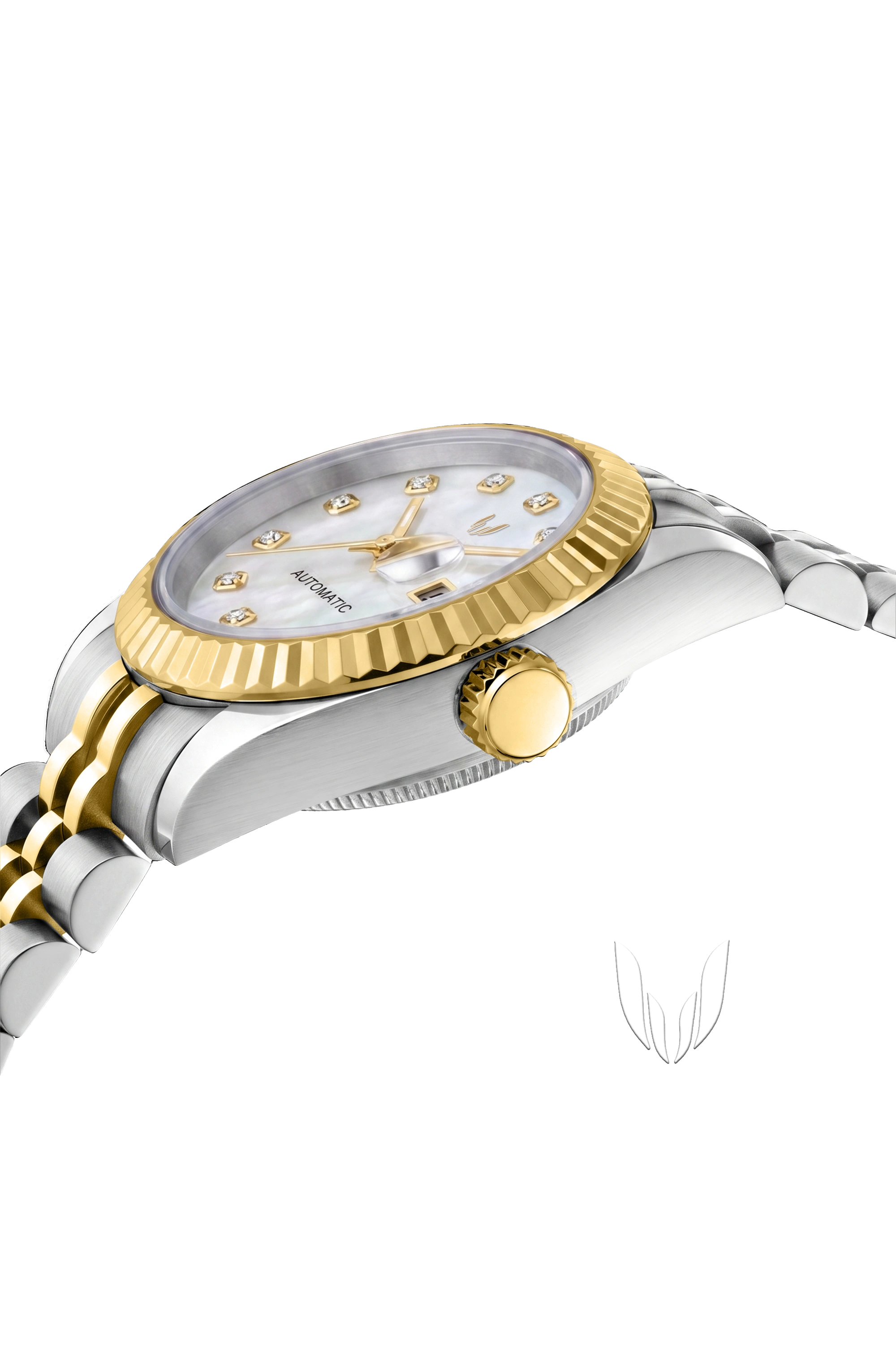 Image of Custom Datejust Two Tone Pearl- 31mm - SKYRIM WRIST