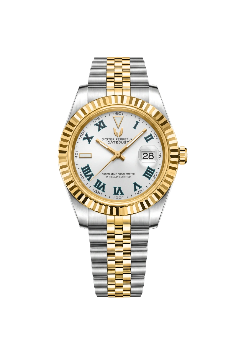 Image of Custom Datejust Wimbledon Two-Tone Gold - SKYRIM WRIST 