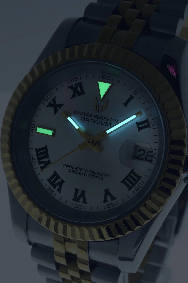 Image of Custom Datejust Wimbledon Two-Tone Gold - SKYRIM WRIST 