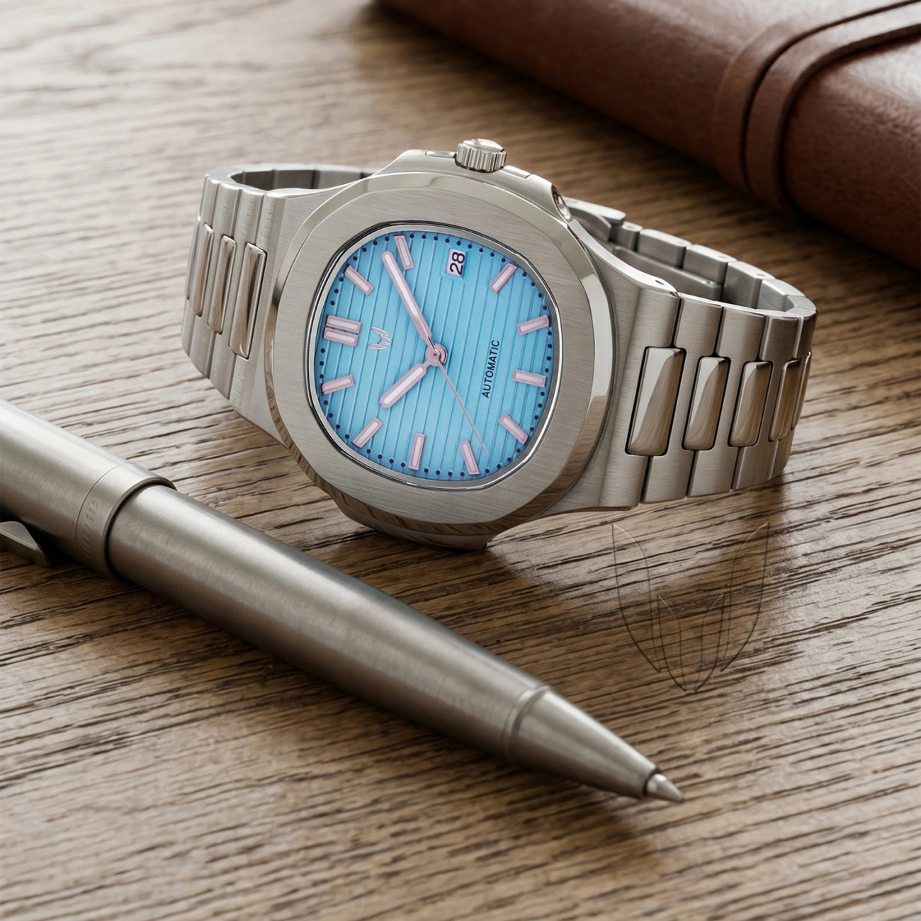 Image of Custom Nautilus Silver Tiffany Blue - SKYRIM WRIST 