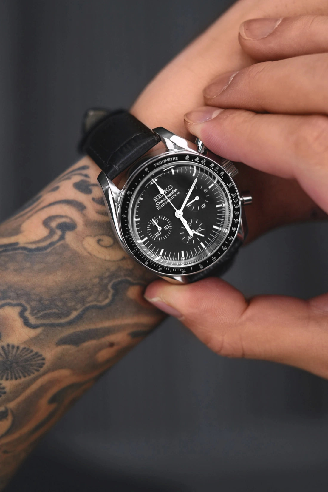 Mod Speedmaster Vintage Racer Black - SKYRIM WRIST 