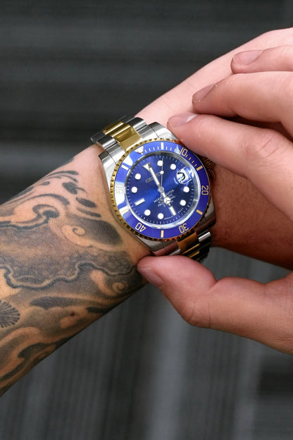 Mod Submariner Two-Tone Gold Blue - SKYRIM WRIST 