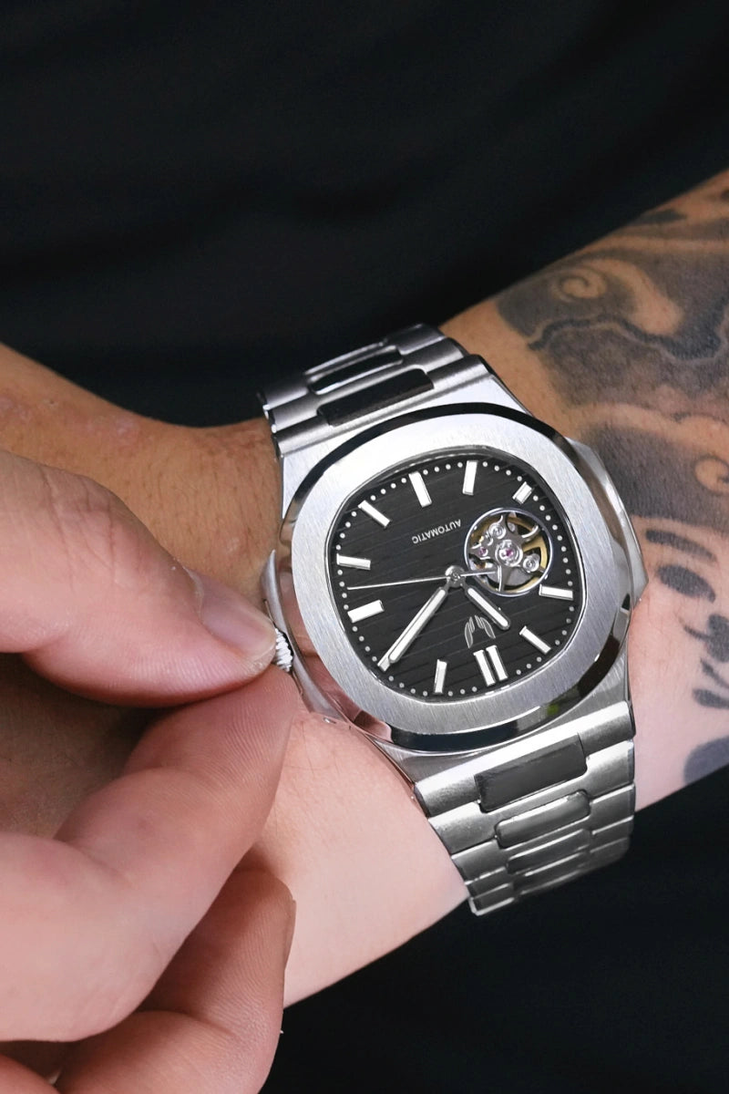 Image of Vision Nautilus Silver Skeleton Black - SKYRIM WRIST 
