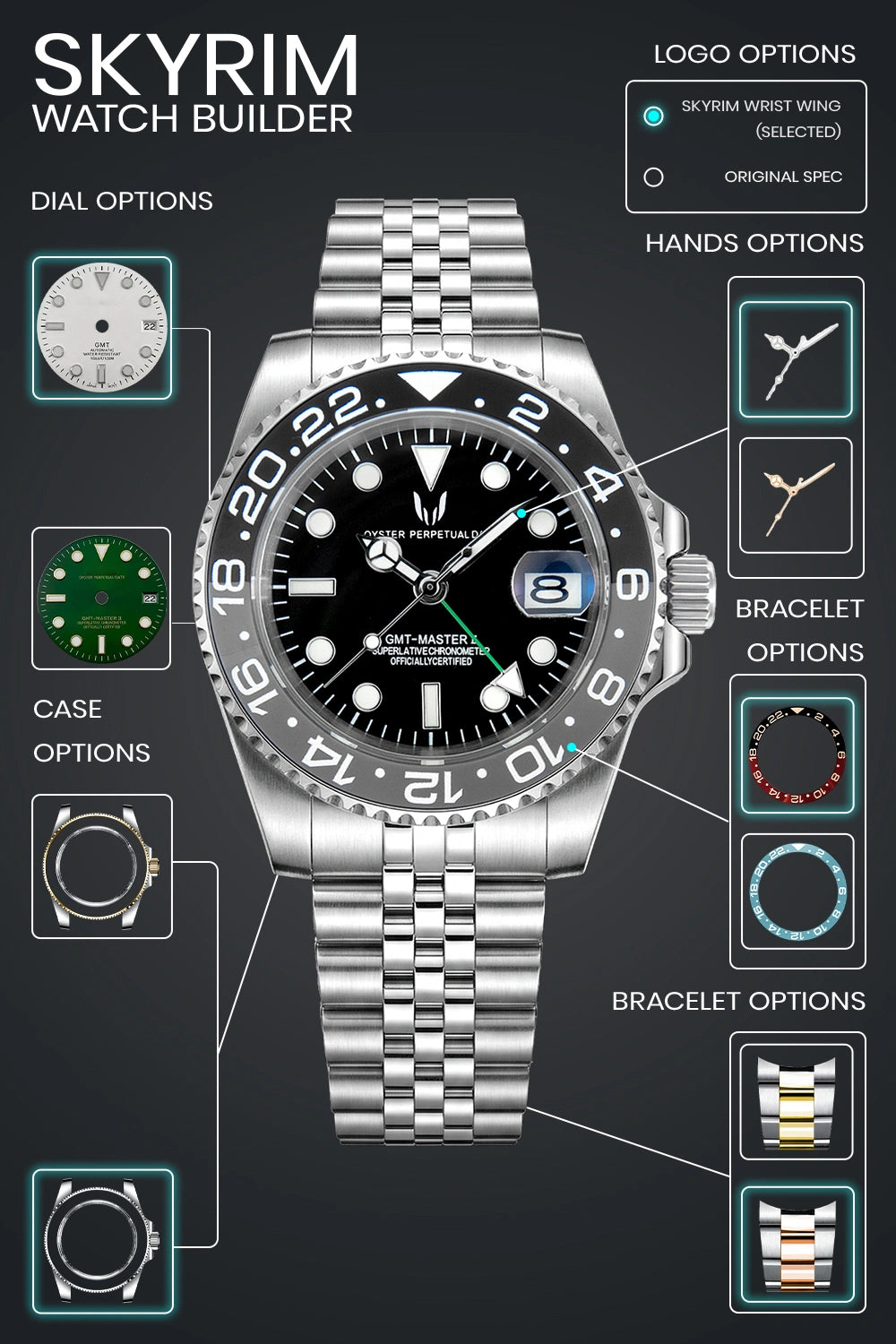 Image of Design Your Custom GMT - SKYRIM WRIST 