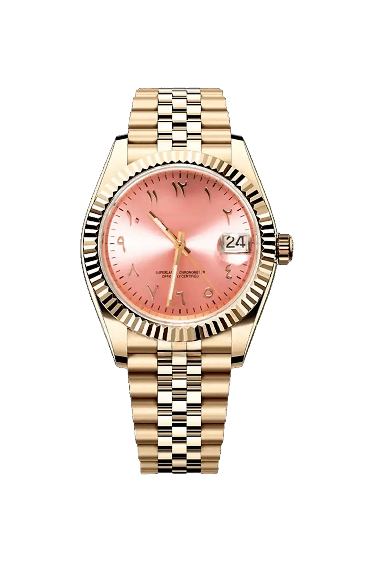 Mod Datejust Gold Arabic Pink Watch - SKYRIM WRIST 