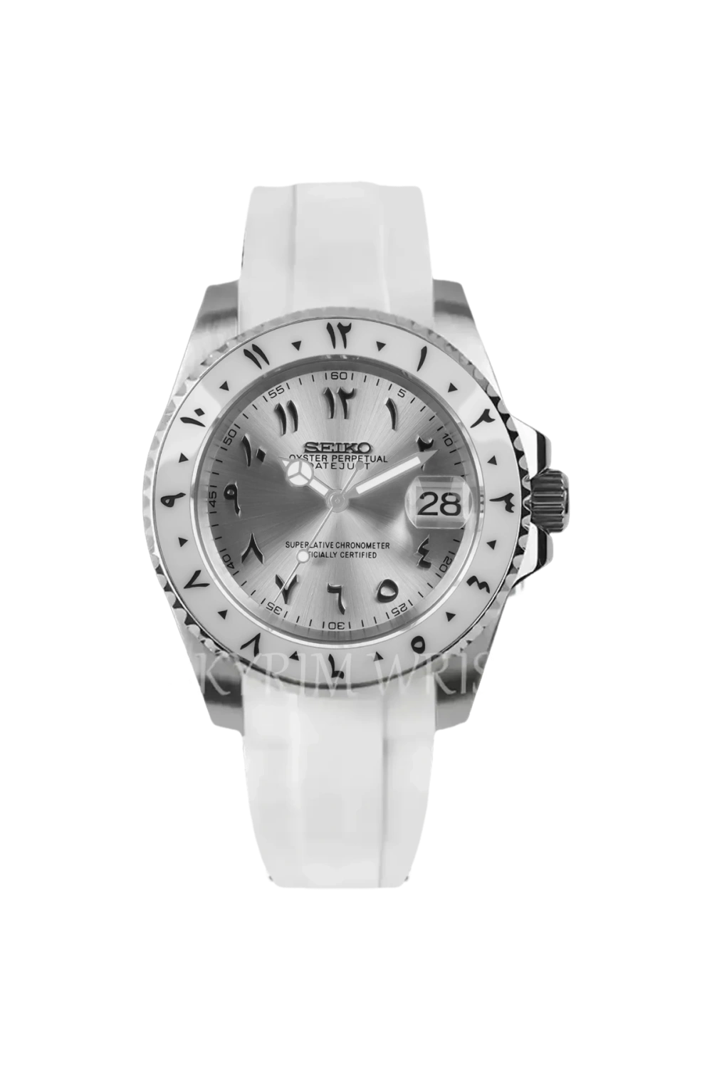 Mod Yacht-Master Arabic Silver White - SKYRIM WRIST 