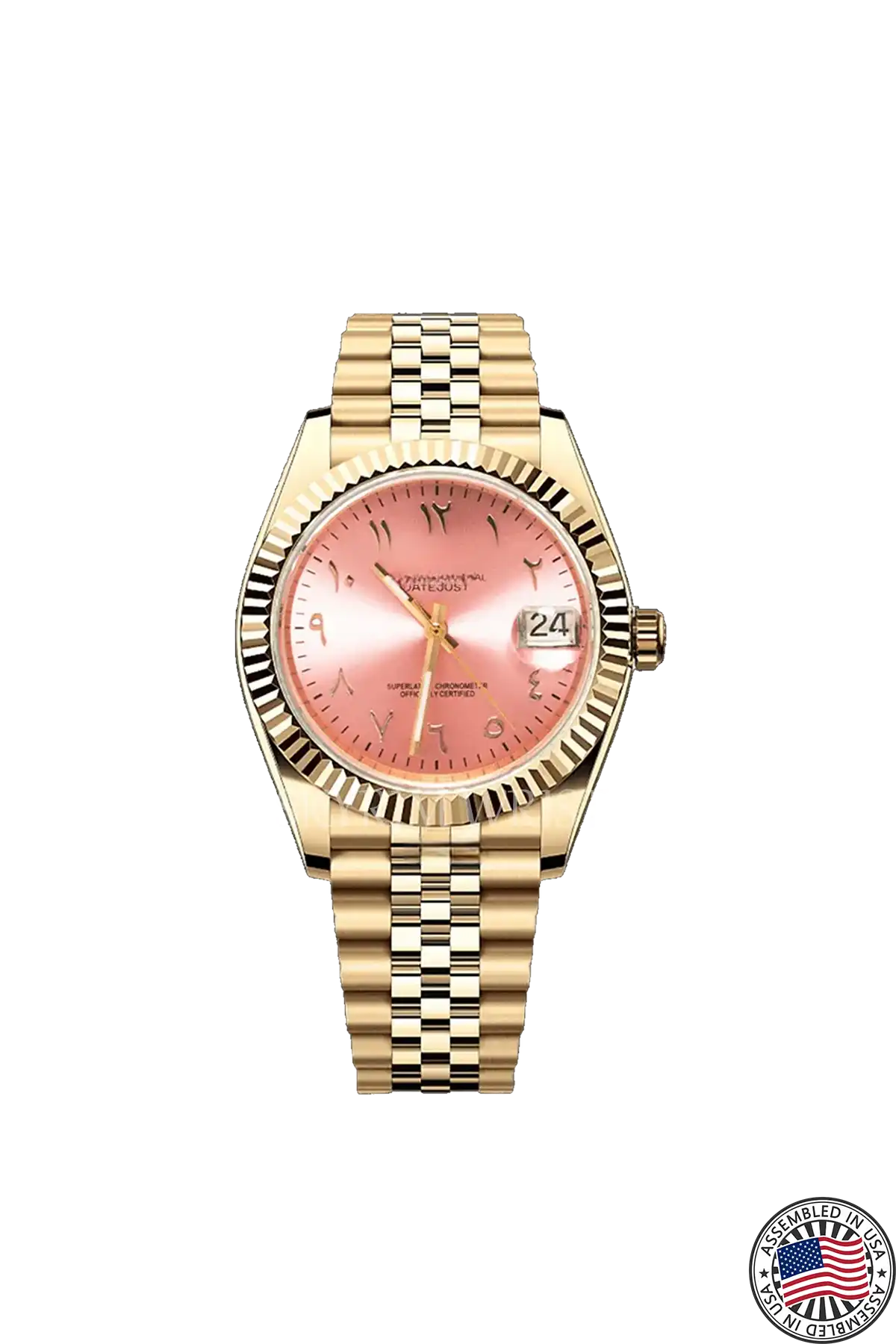 Mod Datejust Gold  Arabic Pink by SKYRIM SEIKOMOD