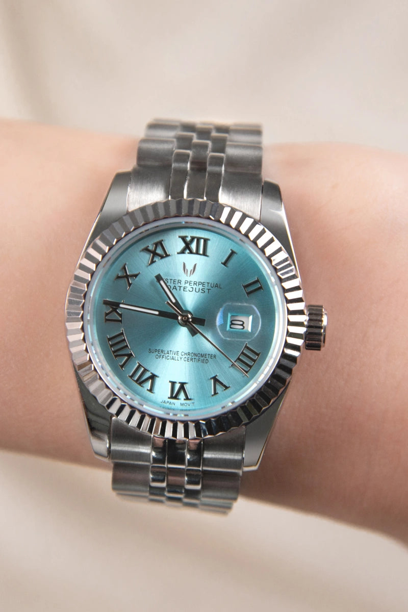 Image of Eternal Datejust Roman Sky Blue - 31mm - SKYRIM WRIST 