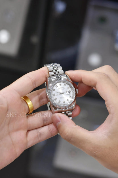 Mod Datejust Silver Diamond - SKYRIM WRIST 